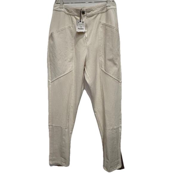 Zara Pants - NWT ZARA Women’s Skinny Moto Pants Ivory Size Large 100% Cotton Biker Style